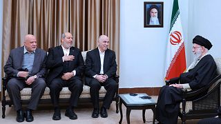 دیدار اعضای رهبری حماس با رهبر جمهوری اسلامی ایران در تهران به تاریخ هشتم فوریه ۲۰۲۵