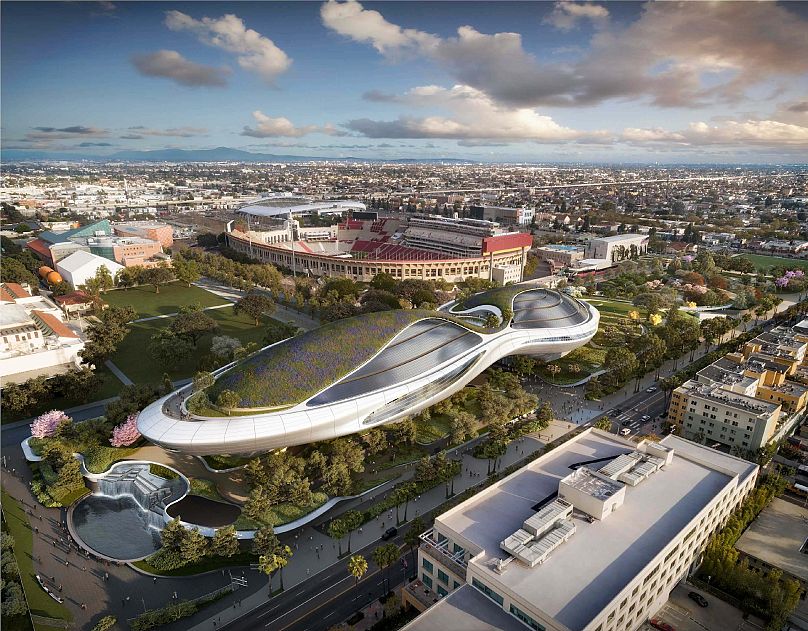 Rendering of the Lucas Museum of Narrative Art.