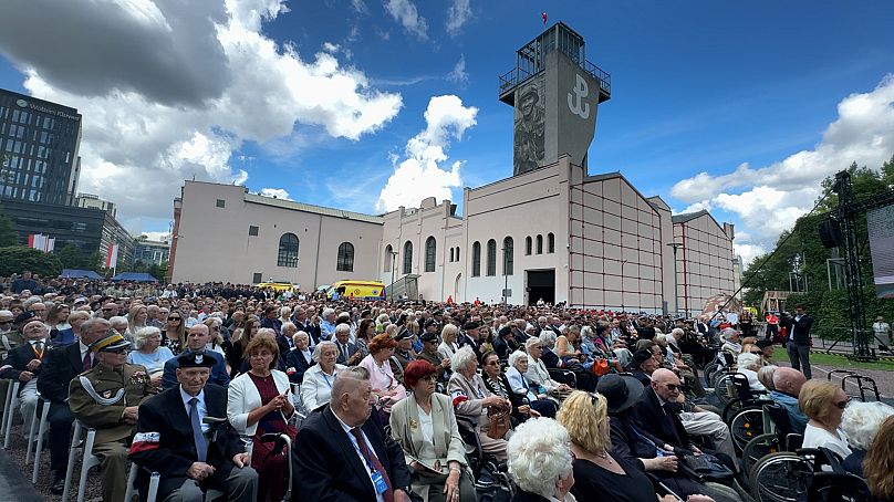 Ceremonias previas al 81.º aniversario del estallido del Levantamiento de Varsovia en el Museo del Levantamiento de Varsovia. 30 de julio de 2025.