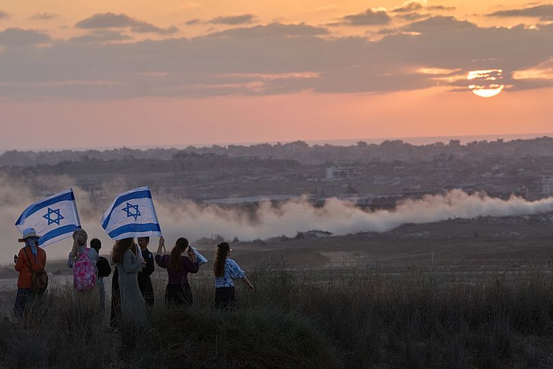 Israeli right-wing activists during a rally calling for the re-establishment of Jewish settlements in the Gaza Strip, 30 July, 2025