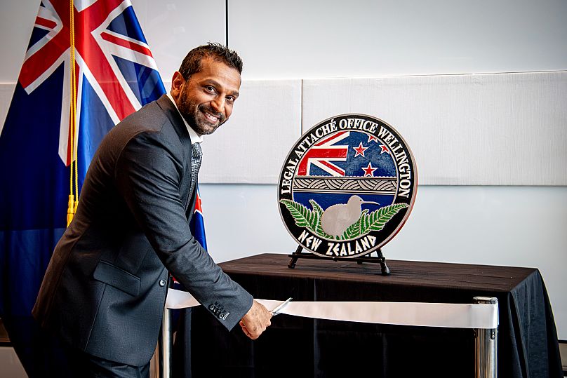 FBI Director Kash Patel cuts the ribbon at the official opening of the FBI office in Wellington, 31 July, 2025