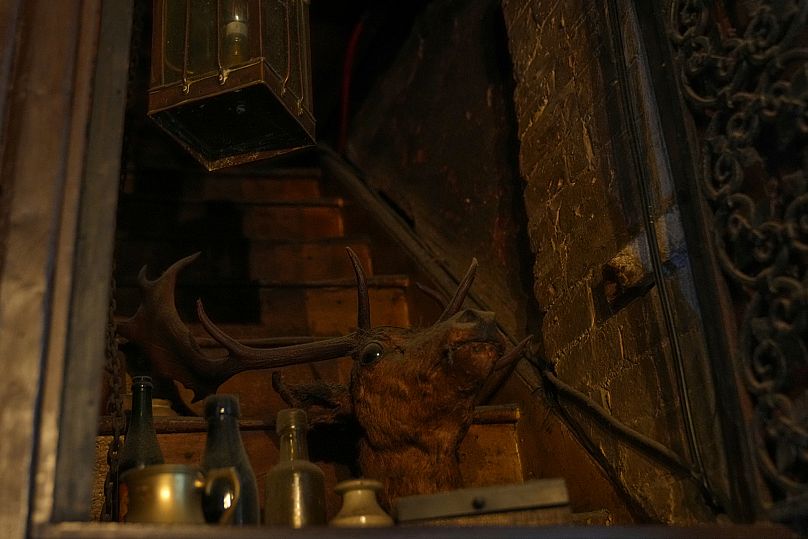 Parte de la escalera original, en uso desde 1520, en la Prospección de Whitby