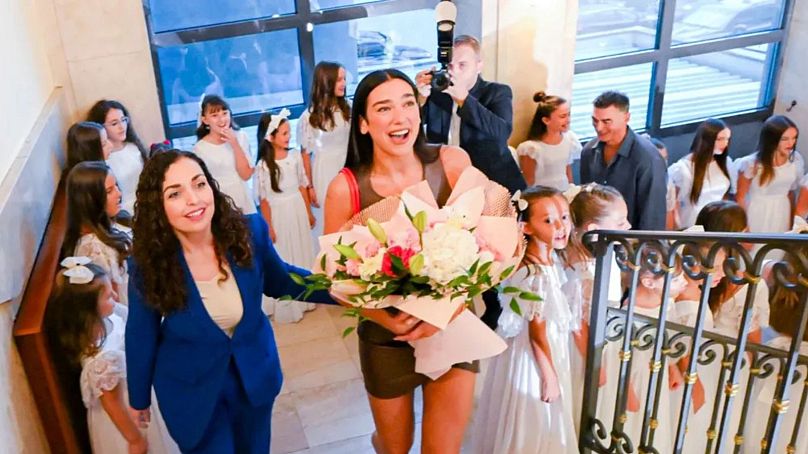 President Vjosa Osmani and Dua Lipa