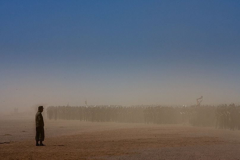 Soldados del frente polisario en el Sáhara occidental, foto de archivo 2008