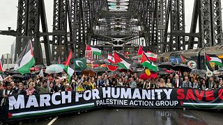 WATCH: Thousands march across Sydney Harbour Bridge in pro-Palestinian rally