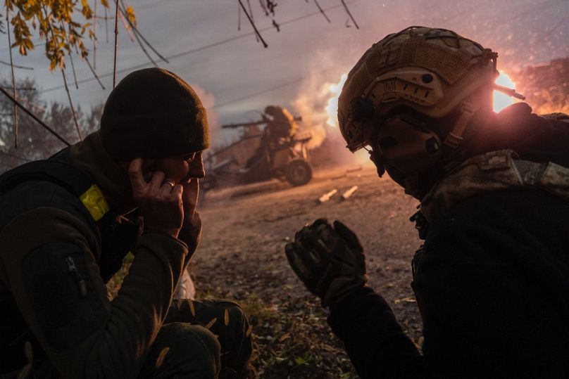 Az ukrán front Herszon közelében, 2022 novemberében