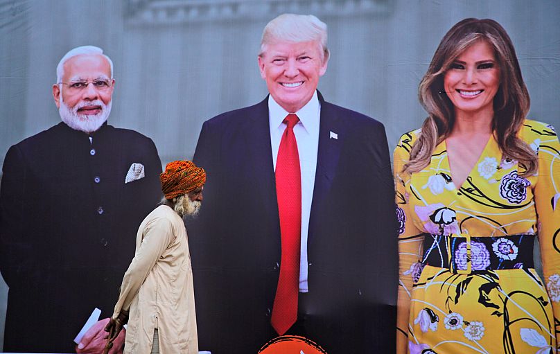 Trump and the First Lady Melania Trump visited India during his first term. February 2020.