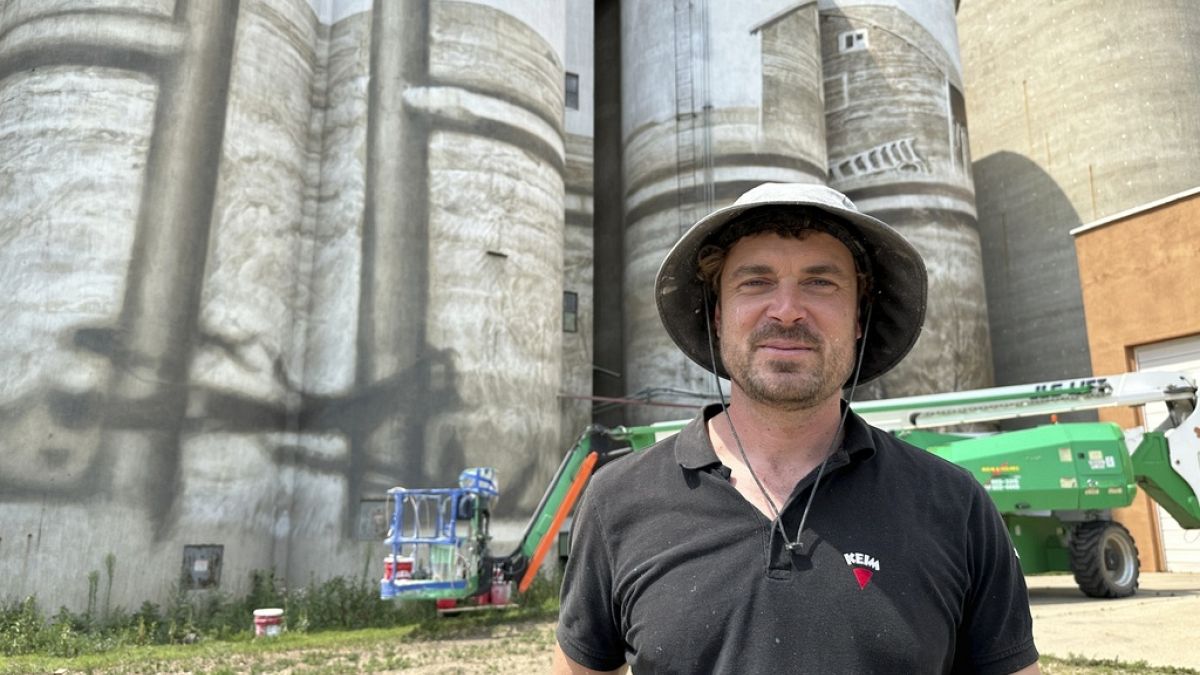 Meet the Australian artist bringing new life to a grain silo in rural North Dakota