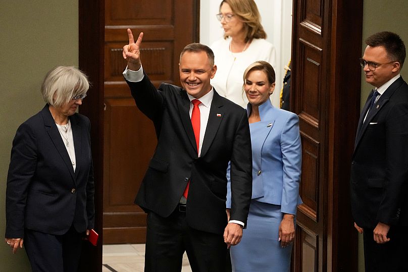 Karol Nawrocki po zaprzysiężeniu na Prezydenta RP.