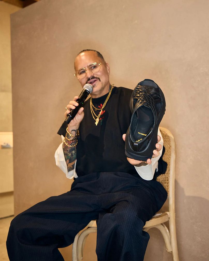 The “Oaxaca Slip-On” is part of a collaboration between Adidas Originals and Willy Chavarria. 