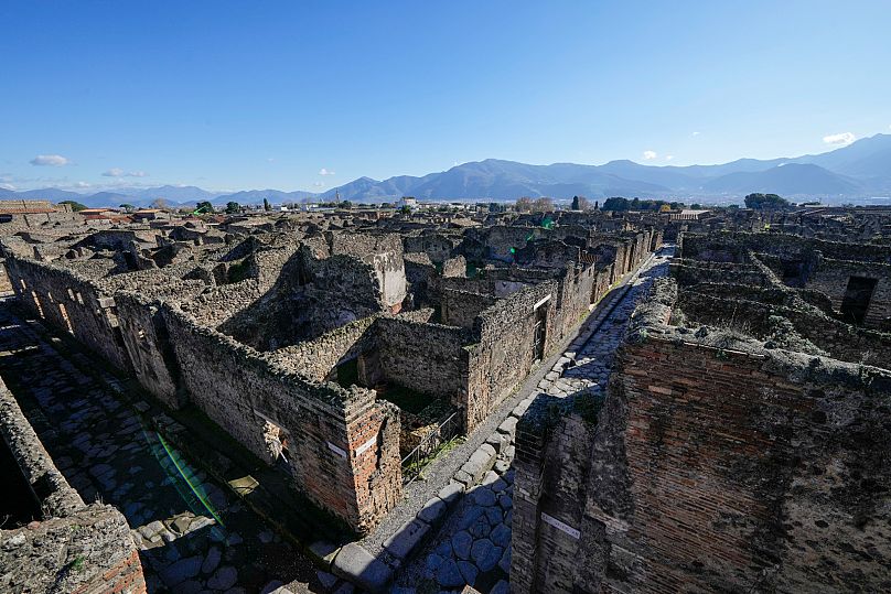 A view of the ancient Roman Pompeii archeological site, 7 Decemebrer 2023.