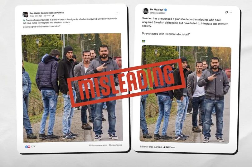 Screenshot of misleading online posts