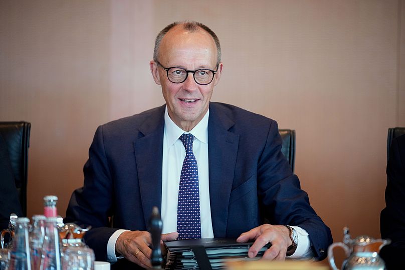 German Chancellor Friedrich Merz attends a cabinet meeting at the chancellery in Berlin, 6 August, 2025