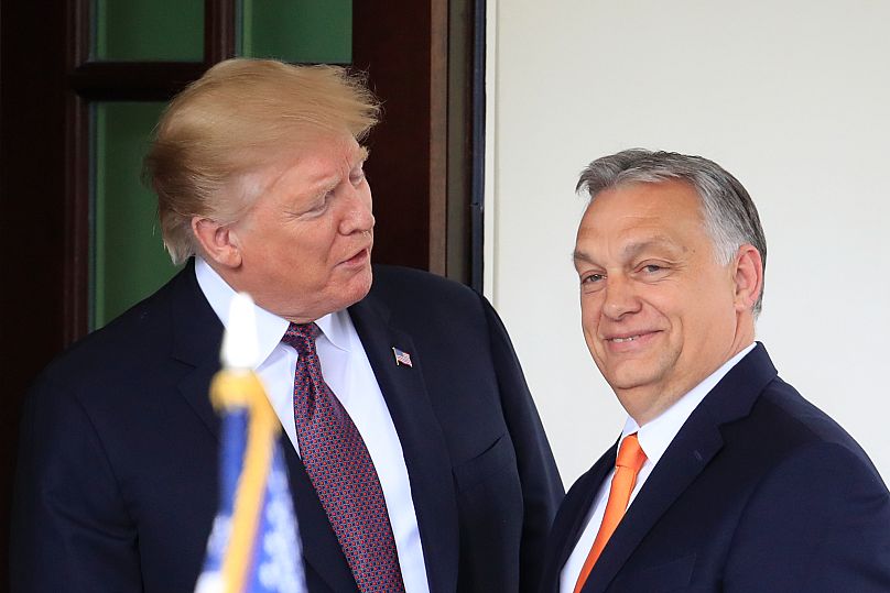 US President Donald Trump welcomes Hungarian Prime Minister Viktor Orbán to the White House, 13 May, 2019
