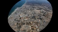 نوار غزه از پنجره هواپیمایی اردنی