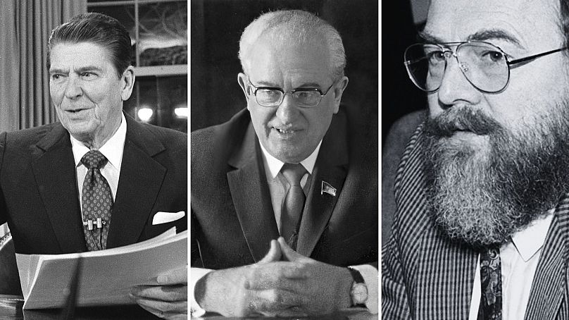 Ronald Reagan, Jurij Andropov és Rainer Ruup (Topas)