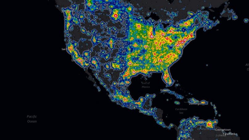 Lichtverschmutzung in Lateinamerika