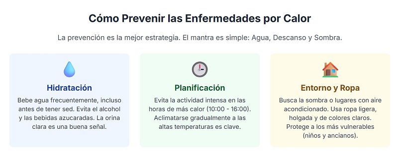 Prevenir problemas de salud por la ola de calor