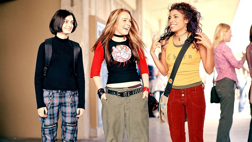 Pink Slip bandmates Peg (Haley Hudson), Anna (Lindsay Lohan) and Maddie (Christina Vidal).