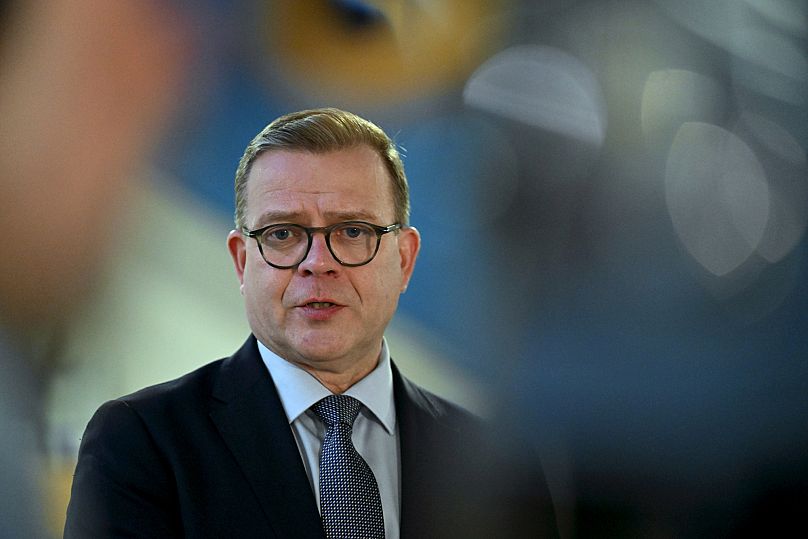 Finnish Prime Minister Petteri Orpo attends a press conference in Helsinki, 26 December, 2024