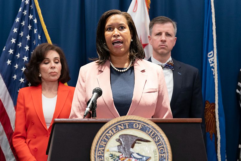 Mayor of the District of Columbia Muriel Bowser speaks in Washington, 22 May, 2025