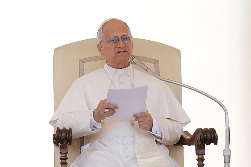 Pope Leo XIV holds his weekly general audience in St. Peter's Square - 6 August 2025
