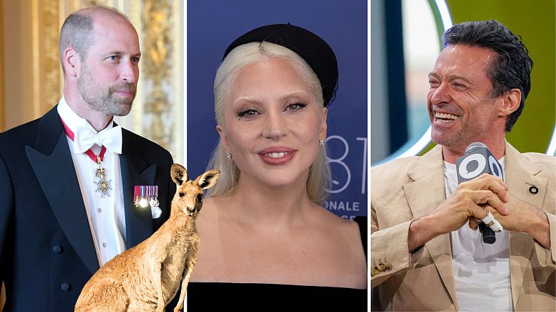 Prince William, Lada Gaga, Hugh Jackman... And a kangaroo?