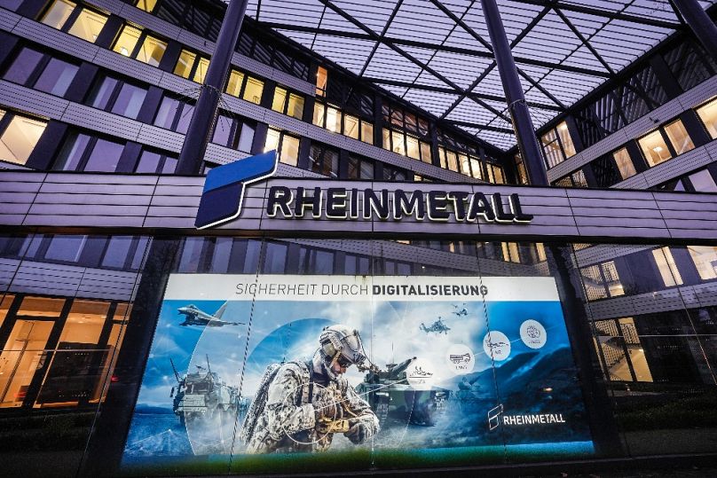 A Rheinmetall düsseldorfi központja, 2023 januárjában