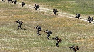 FILE: British soldiers take part in a military exercise in North Macedonia, 12 May 2022