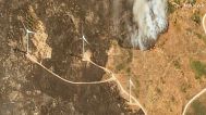Imagen por satélite del incendio de Trancoso