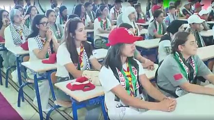 De jeunes marocains et palestiniens au camp d'été "Harat al Maghariba"