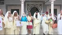 Tunisia's Women’s Day parade celebrates the traditional sefsari tunic 