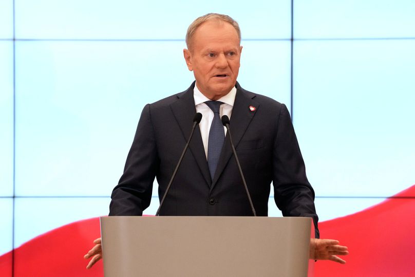 Der polnische Ministerpräsident Donald Tusk, 23. Juli 2025, in Warschau, Polen