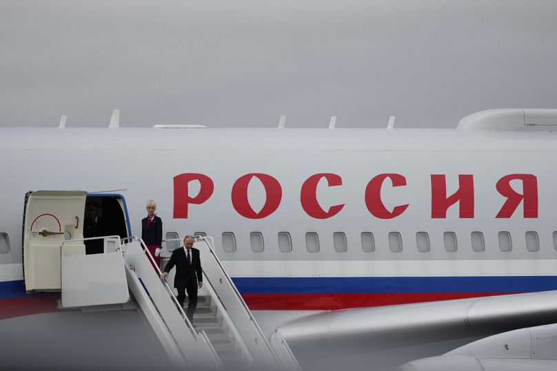 Russia's President Vladimir Putin arrives Friday, Aug. 15, 2025, at Joint Base Elmendorf-Richardson, Alaska, to meet with President Donald Trump