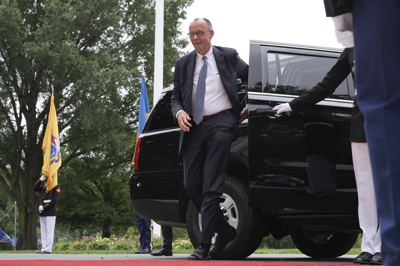 Auf Friedens-Mission für die Ukraine: CDU-Kanzler Friedrich Merz reiste am Montag nach Washington.