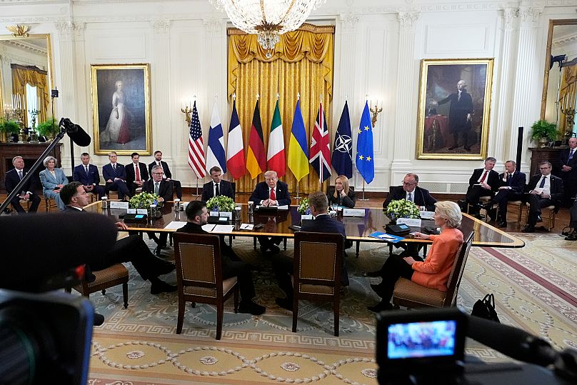 Une réunion multilatérale à la Maison-Blanche pour discuter de la paix en Ukraine, le 18 août 2025