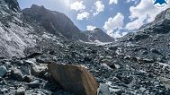 Επισκόπηση του παγετώνα Ventina, κοντά στο Sondrio της βόρειας Ιταλίας.