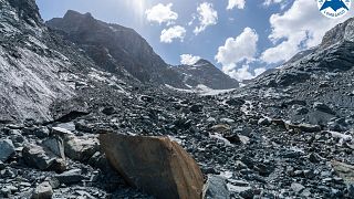 Επισκόπηση του παγετώνα Ventina, κοντά στο Sondrio της βόρειας Ιταλίας.