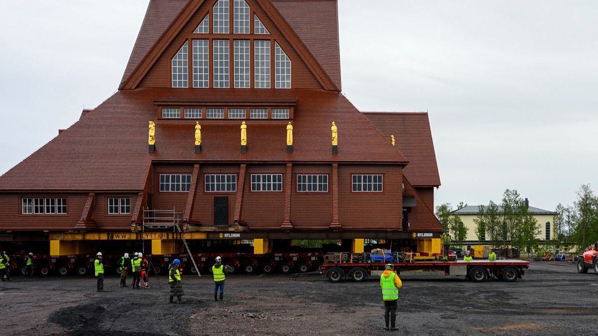 Historic Swedish Church Evades Mine Threat by Relocation on Tractors