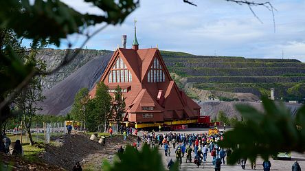 Historic Kiruna Church in Sweden begins five-kilometre relocation