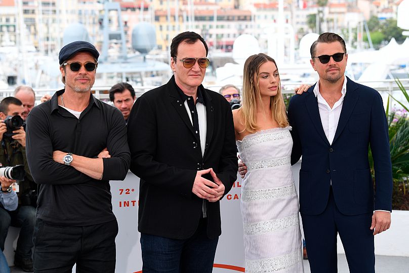 Quentin Tarantino and the cast of Once Upon A Time In Hollywood