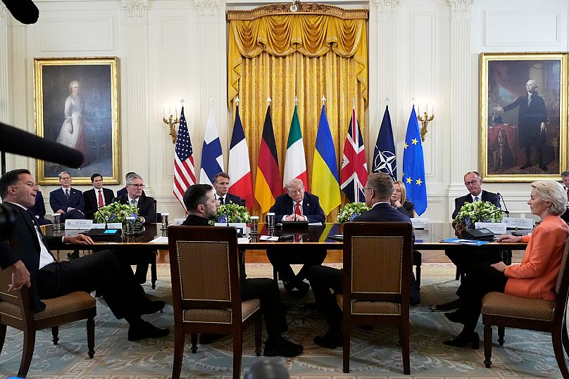 A multilateral meeting in the White House to discuss peace in Ukraine, 18 August, 2025