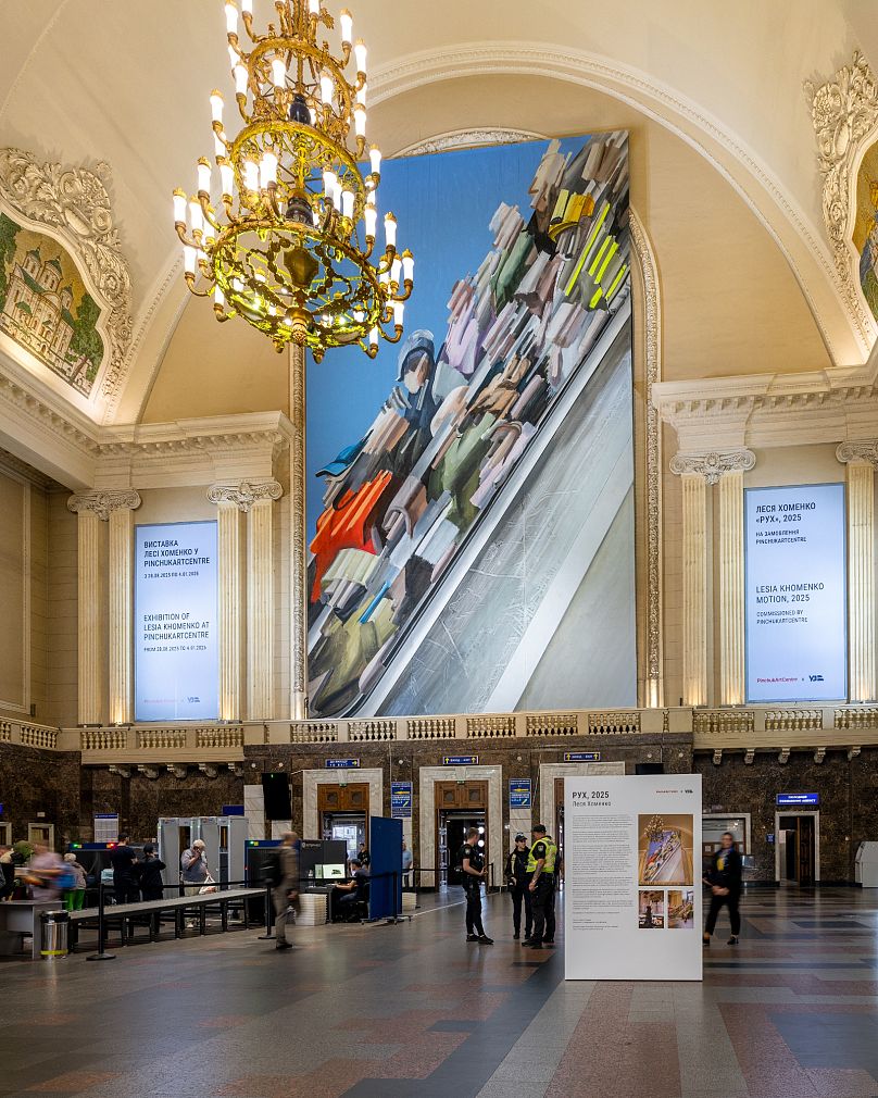 Lesia Khomenko, “Motion”, 2025, commissioned by PinchukArtCentre in partnership with Ukrainian Railways.