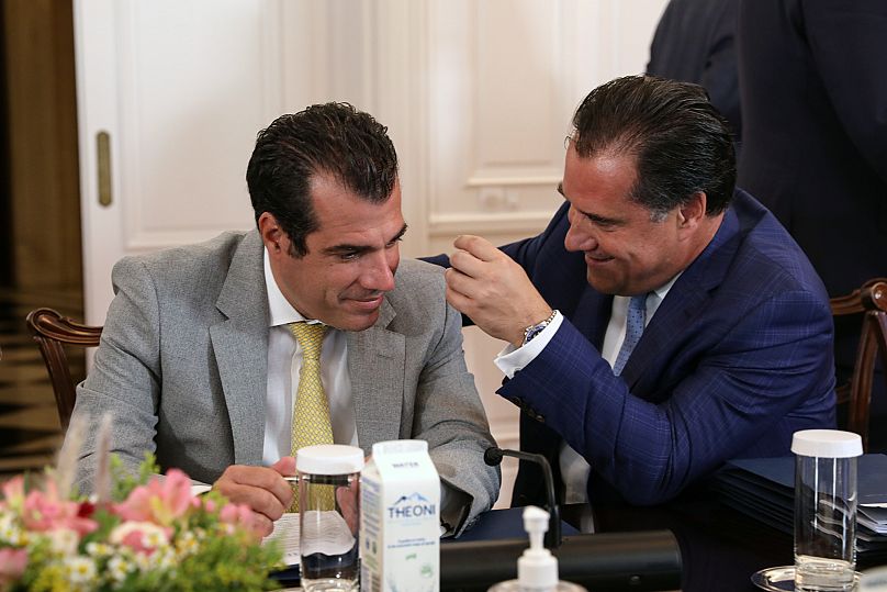Οι Έλληνες υπουργοί Θάνος Πλεύρης και Άδωνις Γεωργιάδης / ΕΙΚΟΝΑ ΑΡΧΕΙΟΥ
