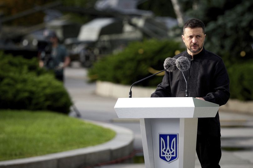 Ukrayna Cumhurbaşkanı Volodimir Zelenskiy, Kiev, 23 Ağustos 2025.