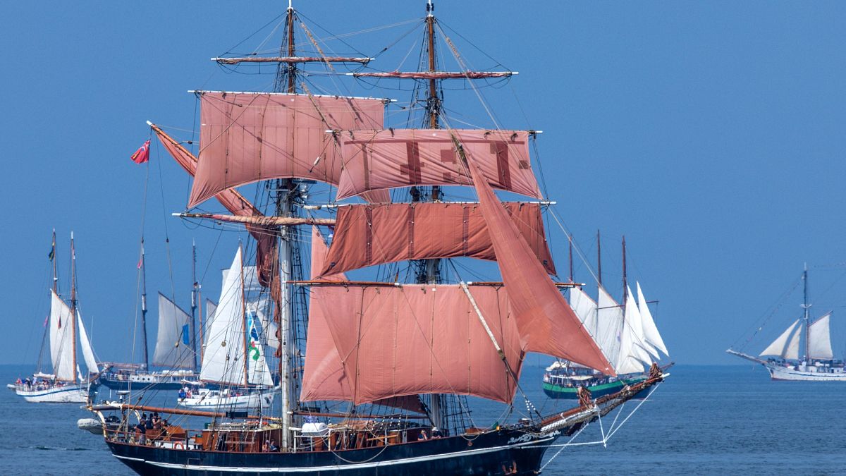 Schiffsunfall bei Rostock: Kreuzfahrtschiff rammt Böschung Schiffsunfall bei Rostock: Kreuzfahrtschiff rammt Böschung
