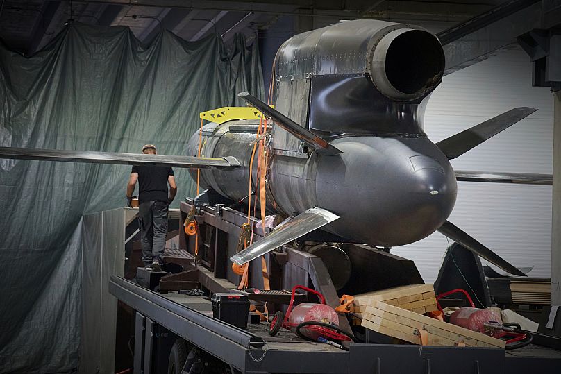 Eine Flamingo-Rakete in einer geheimen Fabrik von Fire Point in der Ukraine, 14. August 2025