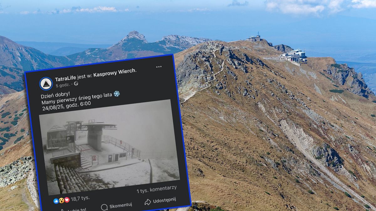 Pologne : la neige tombe dans les Tatras au mois d'août, une première en 15 ans