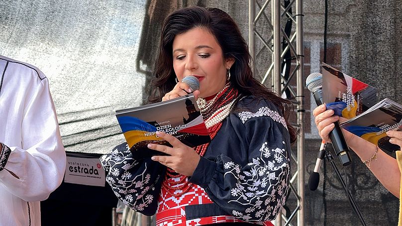 Natalija Panczenko, współorganizatorka Euromajdanu w Warszawie, Warszawa, 24.08.2025 r.