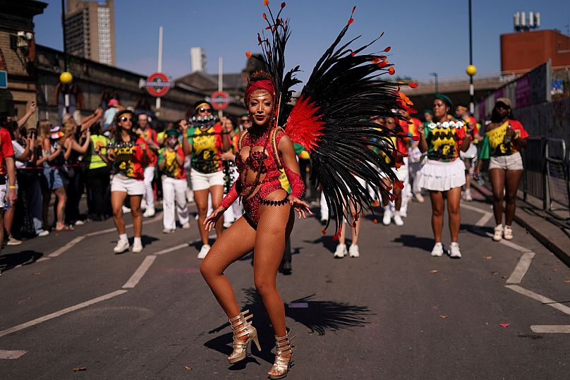 Solo striding, some parades pick just one costumed character as they walk through Notting Hill